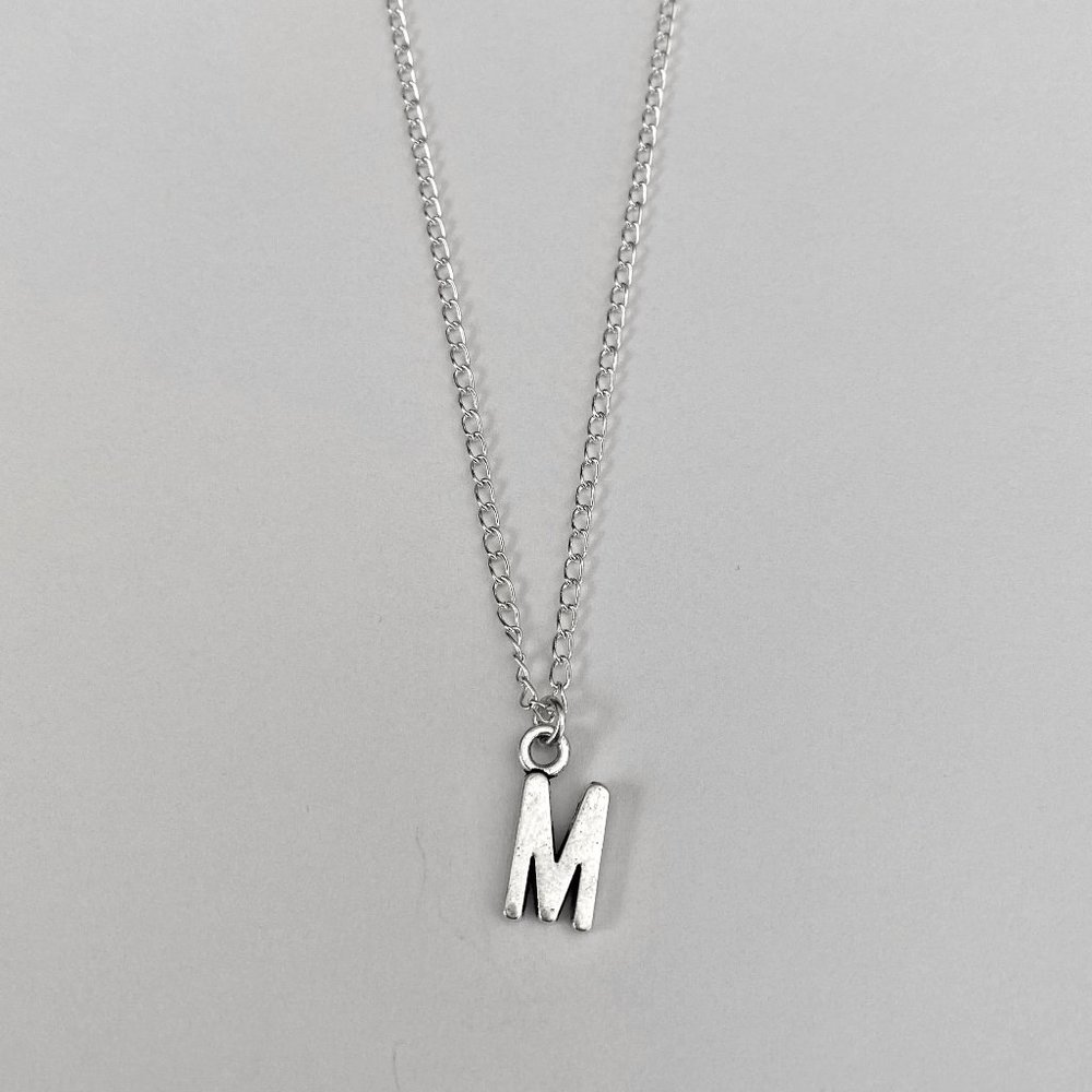 3 for $49 New Silver "M" Initial Necklace